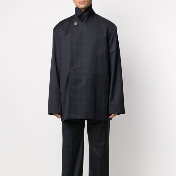 BALENCIAGA CHECK HIGH COLLAR JACKET (UNISEX) - Picture 14 of 14